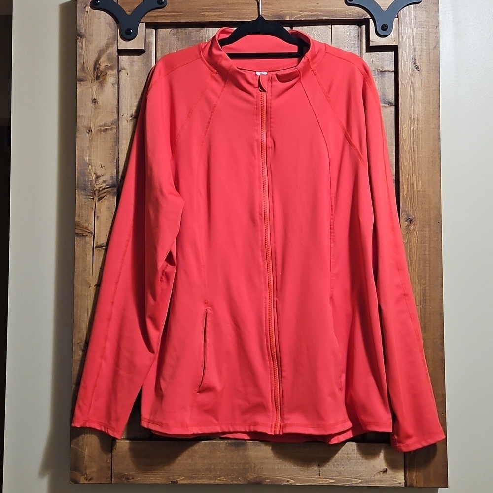 Velocity Red Rebel Flared Fill Zip Jacket Size 1X